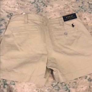 Polo Ralph Lauren khaki shorts.